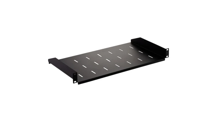 Półka stała do szafy RACK 19 cali 1U 250mm czarna