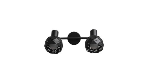 Lampa z dwoma czarnymi reflektorkami REUS ozdobne klosze LP-8069/2WS BK Light Prestige
