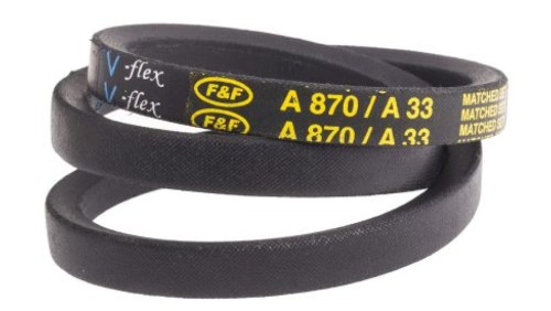 Pas napędowy, profil A, materiał: PET, guma, 13mm x 8mm x 838mm, RS PRO