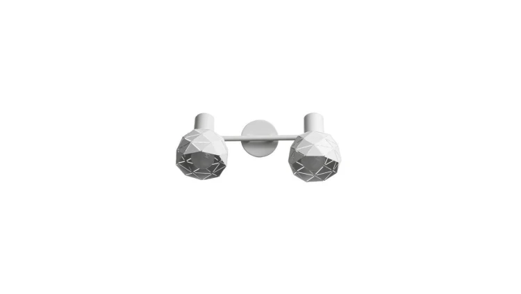 Biała lampa ścienno-sufitowa 2-punktowa REUS z kloszami LP-8069/2WS WH Light Prestige