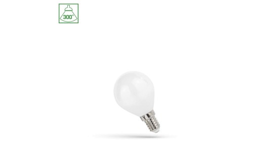 Żarówka kulka LED E14 1W 90lm COG 2700K MILKY