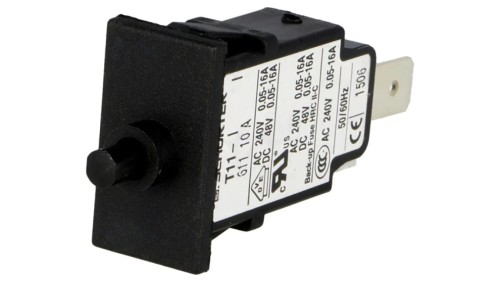 T11-611-10A Wyłącznik nadprądowy Iznam: 10A Uznam: 240VAC 48VDC SPST Bieguny: 1
