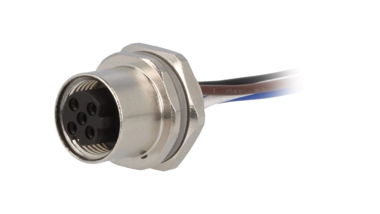 Złącze okrągłe M12 żeńskie proste 4-PIN 250V 0,2m T4171310504-001