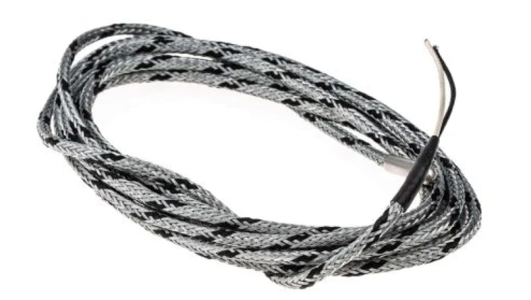 Termopara typ J do +600C 20mm kabel 2.5m, Stal nierdzewna 316L Zgodność z RoHS