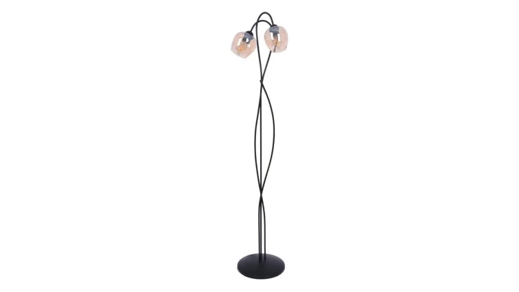 Lampa podłogowa bursztynowa do przytulnego salonu z serii DIUNA K-5193 Kaja Lighting