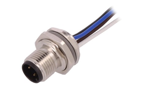 Złącze okrągłe M12 męskie proste 4-PIN 250V 0,5m T4171010004-002