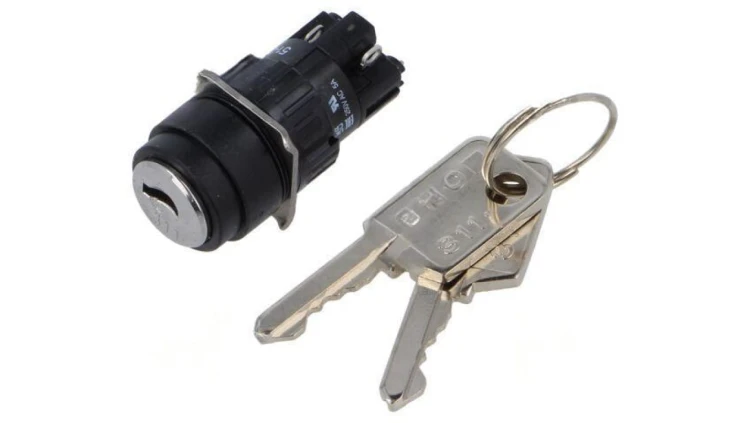 Przełącznik obrotowy z kluczem 16mm Poz.stab 2 NC + NO 51 51-235.025D2