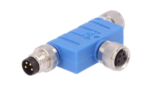 Złącze okrągłe M8 męskie i żeńskie x2 4-PIN T T4082102004-000