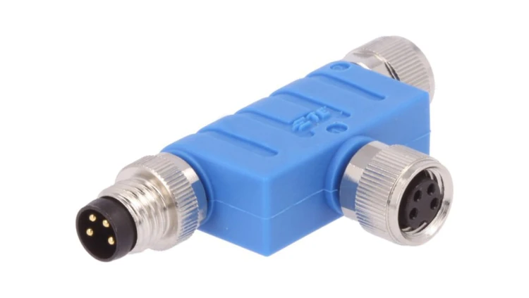 Złącze okrągłe M8 męskie i żeńskie x2 4-PIN T T4082102004-000