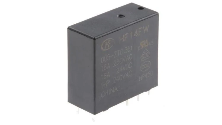 Przekaźnik mocy 5V dc SPDT RS PRO 530mW, montaż PCB 47 Otwór przezierny