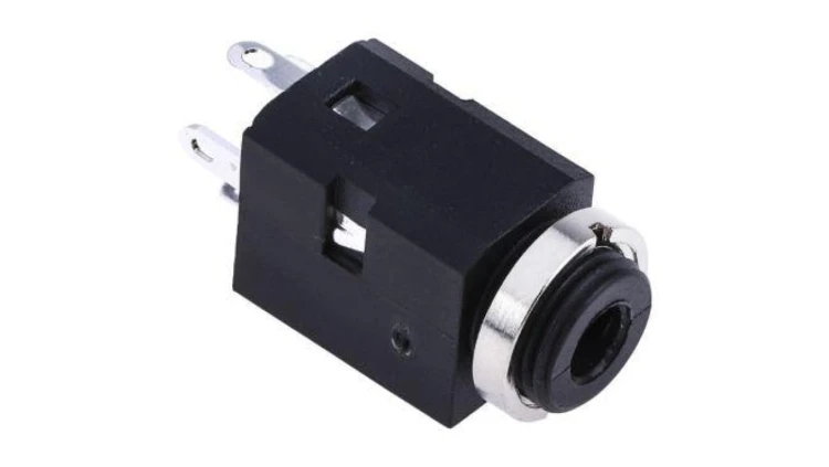 Złącze Jack 3,5 mm Żeński Stereo Montaż na panelu Czarny 500 V DC, 500 V AC /5szt./