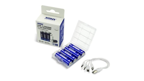 Akumulator Xtar R6 / AA 1,5V Li-ion 3000mAh z zabezpieczeniem z portem USB-C - 4 sztuki