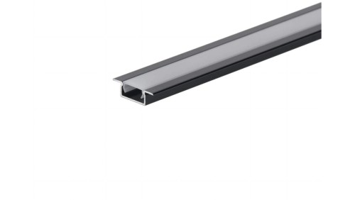 Profil led Basic Plus 1m czarny z osłoną mleczną MLF