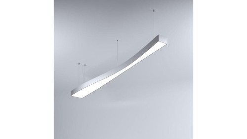 Oprawa MI-WAVE-03, zwieszana, bez LED i zasilacza, IP20, srebrny anodowany KLUŚ