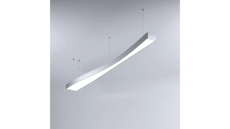 Oprawa MI-WAVE-03, zwieszana, bez LED i zasilacza, IP20, srebrny anodowany KLUŚ