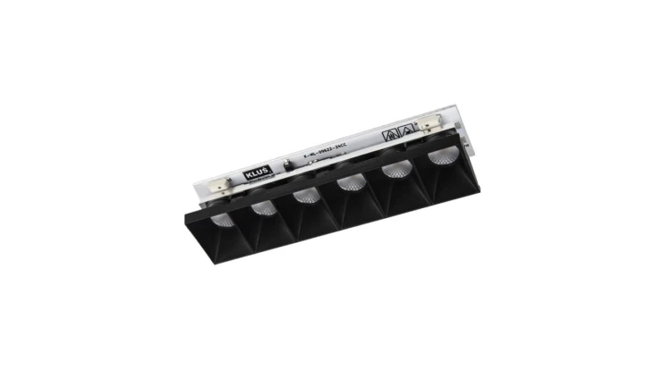 Optyka DOT-22 6xLED, CV 24VDC, 6,2W, 3000K, 34deg, czarny lakier mat KLUŚ