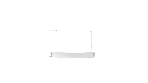 Oprawa Serpent 1/4 R500, ZW, down or upidown, klosz mleczny, bez LED, biały mat lakier KLUŚ