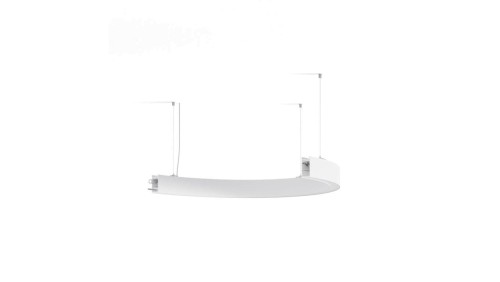 Oprawa Serpent 1/2 R500, ZW, down or upidown, klosz Mleczny, bez LED, biały mat lakier KLUŚ