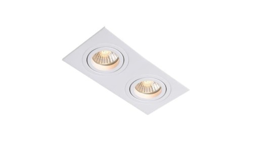 Podwójne podtynkowe oczko białe METIS do korytarza 2xGU10 LP-2780/2RS WH Light Prestige