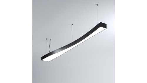 Oprawa MI-WAVE-03, zwieszana, bez LED i zasilacza, IP20, czarny anodowany KLUŚ