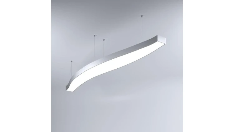 Oprawa MI-WAVE-02, zwieszana, bez LED i zasilacza, IP20, srebrny anodowany KLUŚ
