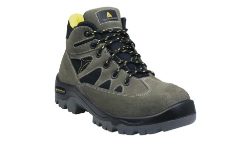 Buty z weluru skórzanego podeszwa z dwuwarstwowego PU podnosek i wkładka kompozytowe kol.zielono-czarny roz.36 PIED AURI3SPVN36