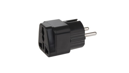 Adapter gniazdo UK na wtyk EU uniwersalny Maclean MCE155 czarny MCE155