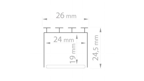 Profil led LIPOD 1m anodowany czarny Kluś
