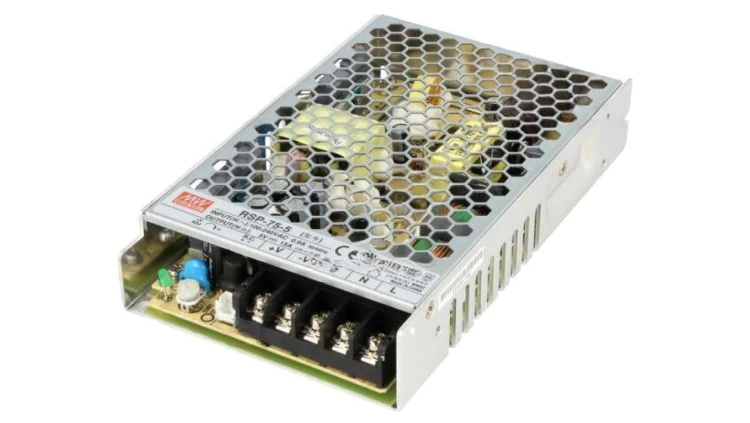 Zasilacz impulsowy do wbudowania modułowy 75W 5VDC 15A RSP-75-5