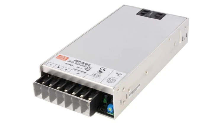Zasilacz impulsowy do wbudowania modułowy: 300W / 5VDC / 60A HRP-300-5