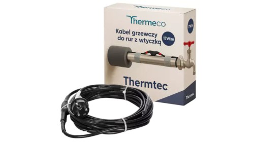 Przewód grzejny do rur z wtycz 14m THERMTEC 17W/M