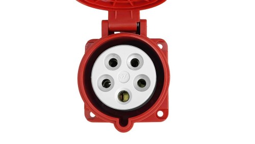 Gniazdo tablicowe proste CEE 400V 32A/5P 75x75 mm VDE TP Electric 8866