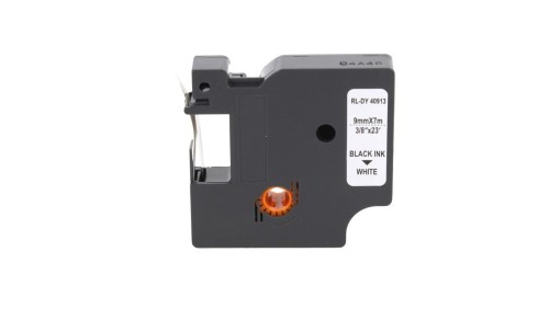 Taśma D1 40913 do drukarki DYMO 9mm 7m biała taśma czarny nadruk