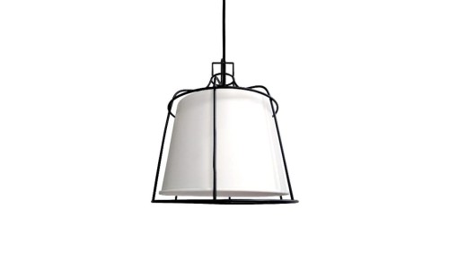 Lampa wisząca DRITTO w stylu skandynawskim z metalowym białym kloszem LP-123/1P S WH Light Prestige
