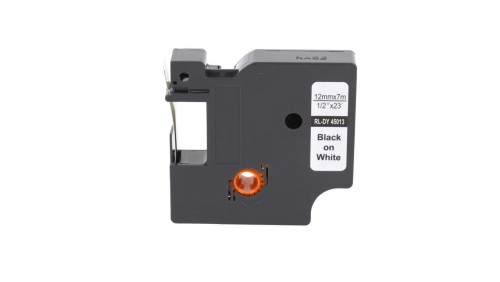 Taśma D1 45013 do drukarki DYMO 12mm 7m biała taśma czarny nadruk