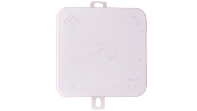 Puszka n/t hermetyczna pusta 75x75x38mm IP54 z dławicą zintegrowaną szara N5 samogasnąca bezhalogenowa 83005002