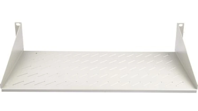 Pólka szafy serwerowej, 2U, typ: Półka wspornika, maks. obciążenie: 25kg, Stal, Szary