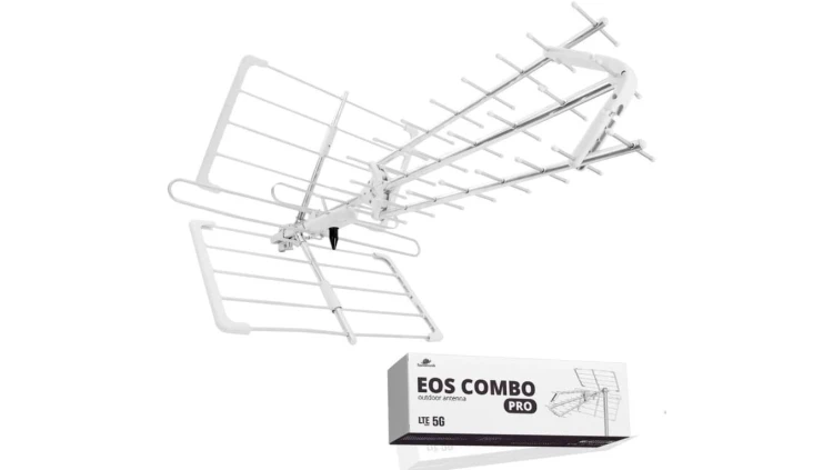Antena kierunkowa DVB-T2 Spacetronik EOS PRO Combo UHF+VHF LTE 5G (biała)