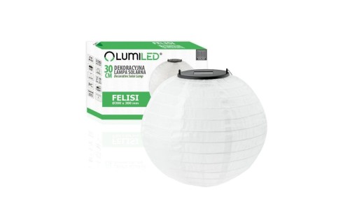 Lampa Solarna Ogrodowa LED FELISI Lampion Origami 30cm LUMILED