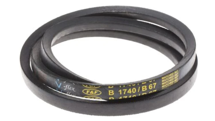 Pas napędowy, profil B, materiał: PET, guma, 17mm x 11mm x 1.7m, RS PRO