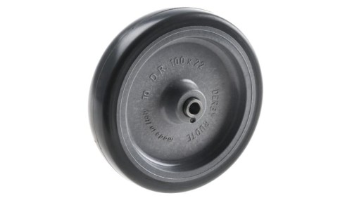 Kółko do wózka, Lite, Guma, obc.: 60kg, śred.: 100mm, szer.: 22mm