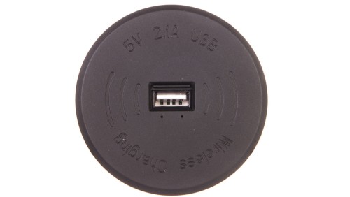 Ładowarka bezprzewodowa do Smartfona z portem USB czarna OR-AE-1367/B