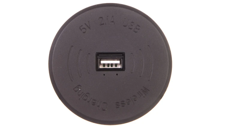 Ładowarka bezprzewodowa do Smartfona z portem USB czarna OR-AE-1367/B