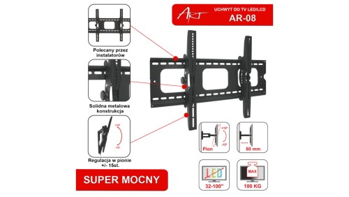 UCHWYT DO TV LCD/LED 32-100 100KG AR-08 ART