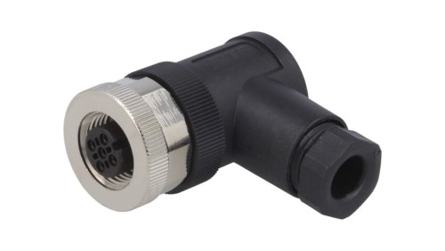 Złącze okrągłe M12 żeńskie kątowe nieekranowane 3-PIN 250V PG9 T4112002031-000