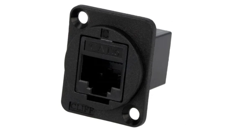 Łącznik FT RJ45 8p8c Kat 6 gniazdo z obu stron 19x24mm CP30222