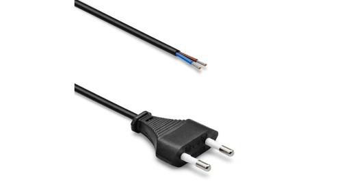 Qoltec Przewód zasilający CEE 7/16 (C) 2x0.50 mm² miedź Cu odizolowany lutowany 1.8m
