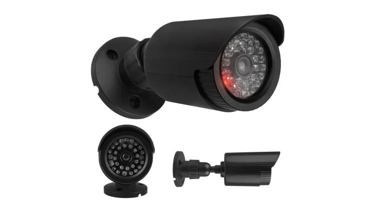 Atrapa kamery tubowej, diody IR LED, czarna, zasilanie 2xAA (brak w zestawie), ABS, IR1800 B