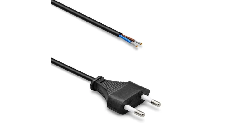 Qoltec Przewód zasilający CEE 7/16 (C) 2x0.75 mm² miedź Cu odizolowany lutowany 1.8m