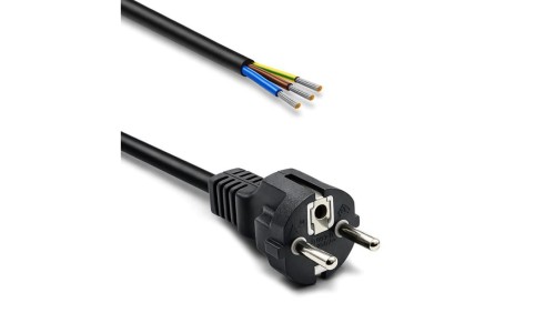 Qoltec Przewód zasilający SCHUKO CEE 7/7 miedź Cu odizolowany lutowany 3x1.00 mm² 1.8m
